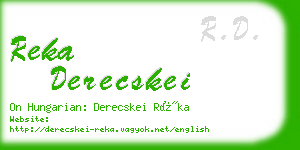 reka derecskei business card